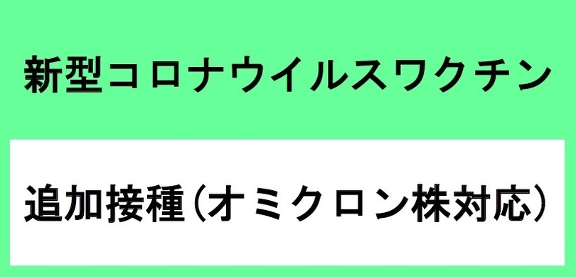 新型コロナウイルスワクチン追加接種(オミクロン株対応)