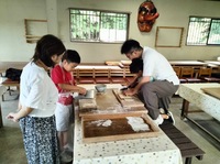 そば打ち体験の様子の写真