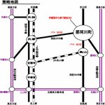 町までの簡略地図の画像