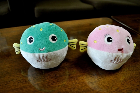 温泉とらふぐのぬいぐるみの写真