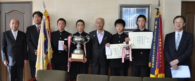 野球部、卓球部の激励会の写真 野球部、卓球部の激励会の写真
