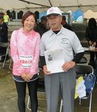 ゲストランナーと町長の写真