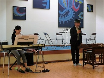 揚琴演奏の写真