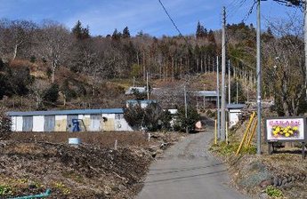 入口にある福寿草自生地看板の写真