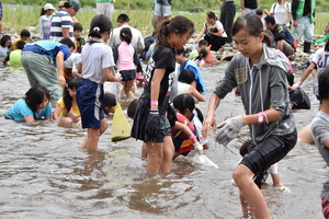 鮎とマスのつかみどりの写真2