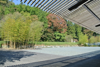 美術館の中庭の写真