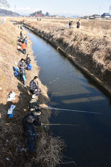 ます釣りをする人々の写真2 ます釣りをする人々の写真2
