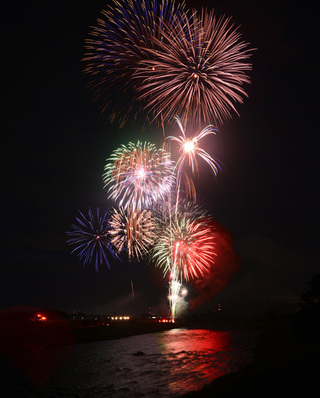 打ち上げ花火の写真