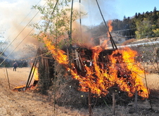 小口地区のどんど焼き
