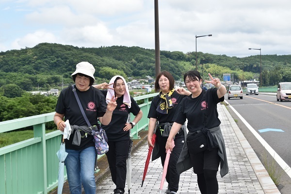 若鮎大橋まで来ました！ゴールまでもう少しのところの写真