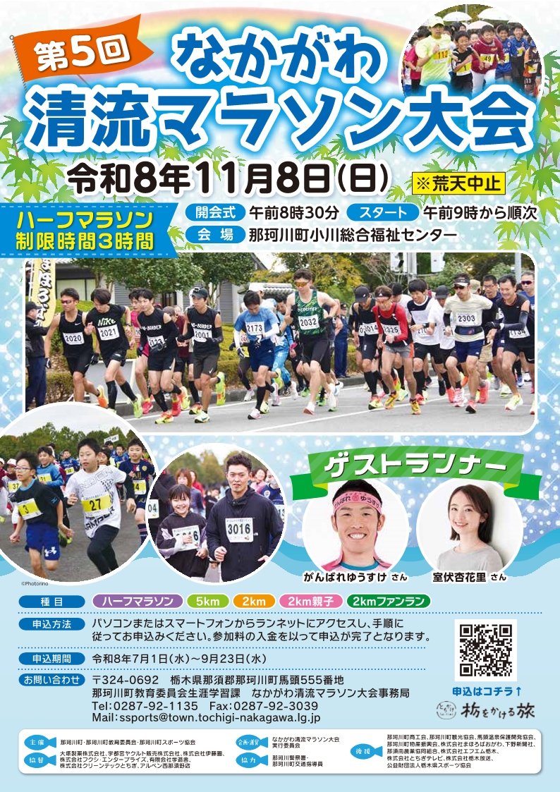 第5回なかがわ清流マラソン大会の開催について